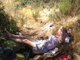 Resting in Hauser Canyon