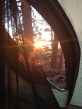 Baden Powell sunset from the tent
